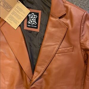 Men's Tan Leather Jacket by Real Leather
